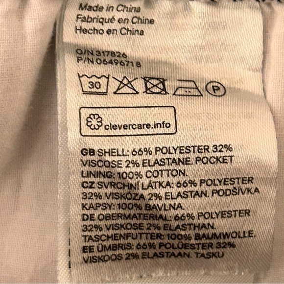 H&M LOGG Glenn Print Drawstring Trousers Women Size 10 - Picture 9 of 9